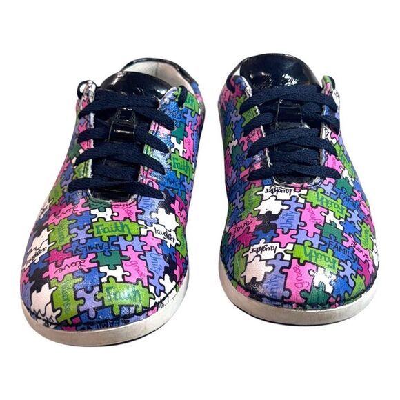 Alegria By PG Lite Womens Sneakers Size 40 9.5 Autism Essence Puzzle Print READ - Picture 8 of 12